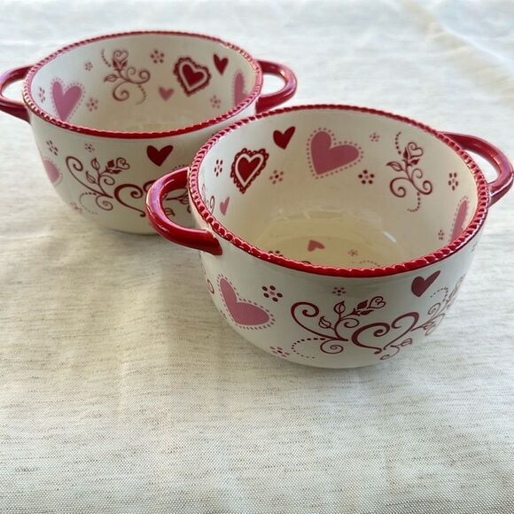 Temp-tations 24-ounce bowls with handles. Set of 2 - Picture 1 of 4